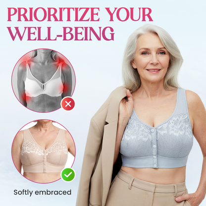 🔥HOT SALE🔥Front Closure Breathable Cotton Lifting Bra for Seniors