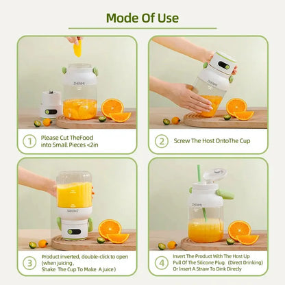 Zhenmi Portable Digital Display Camping Juicer Cup