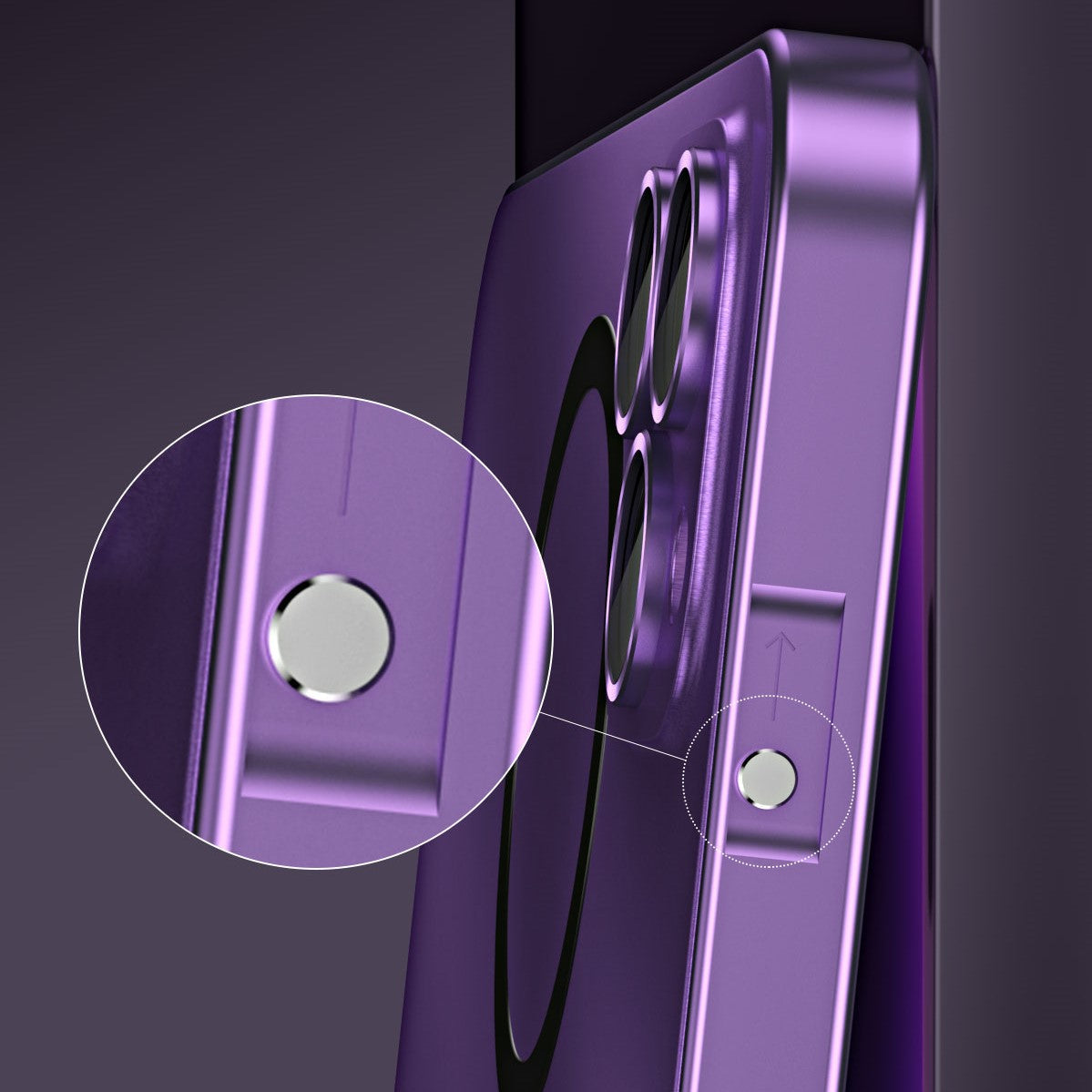 Magnetic Metal Snap-On Phone Case: Strong Magnetic Hold & Full Protection