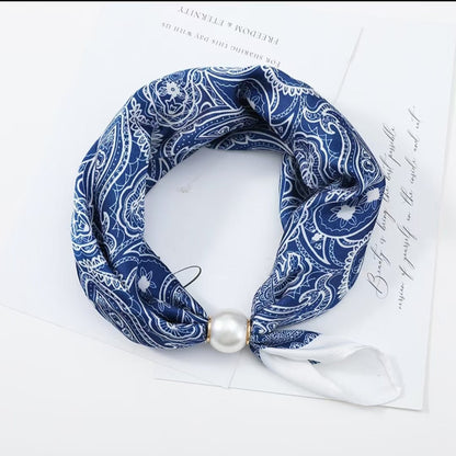 🔥HOT SALE🔥 Pearl Buckle Closure Printed Scarf