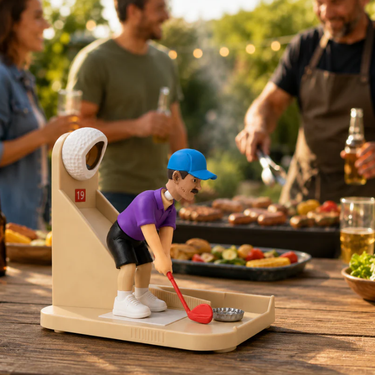 ⛳Golf Bottle Opener with Mini Golfer Game, Fun Beer Bottle Cap Launcher & Collector