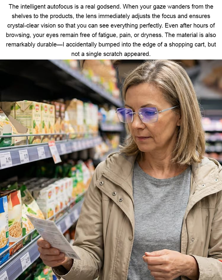 【Co-Created by Designers】Gypsophila Smart Zoom and Color-Changing Reading Glasses, Auto Focus Distance Near Progressive Multi-focus HD Vision - 17