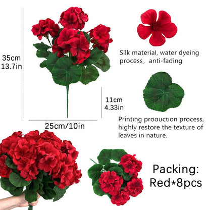 🎁 Mother's Day 60% OFF - Artificial Geranium Flowers For Outdoors