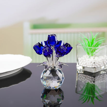 🔥Hot Sale 49% OFF💖💎Crystal Colorful Rose Flower Vase