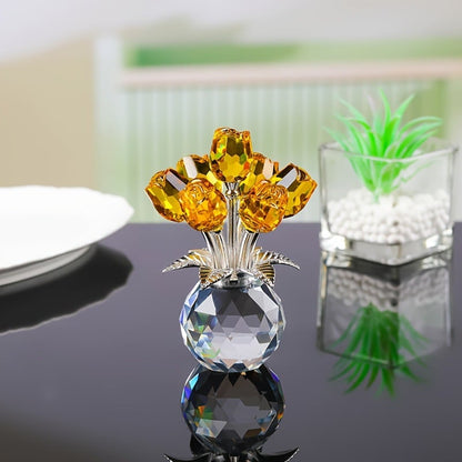 🔥Hot Sale 49% OFF💖💎Crystal Colorful Rose Flower Vase