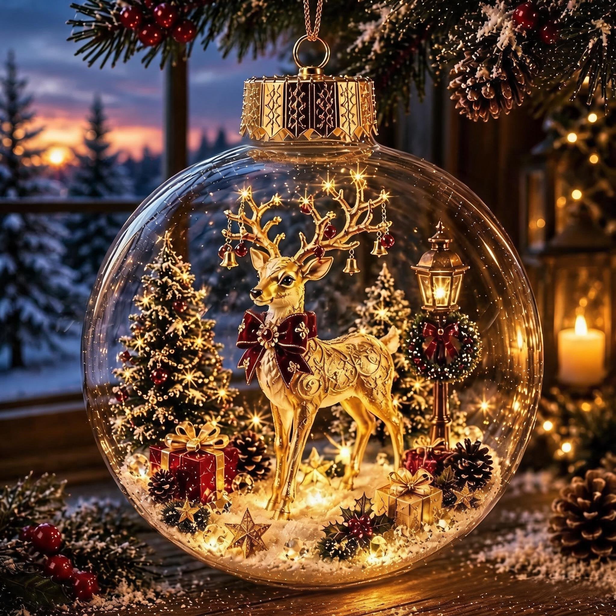 Glowing Christmas Diorama Ornament🎄