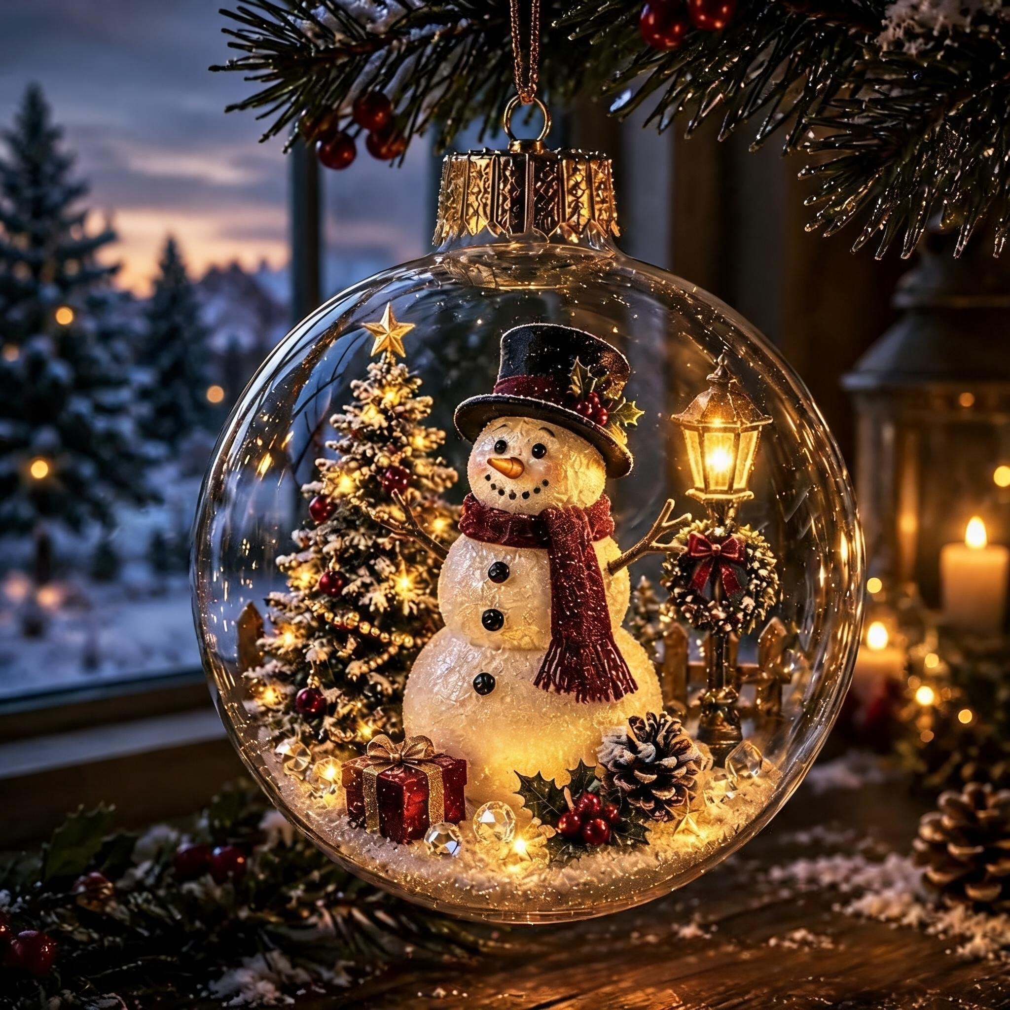 Glowing Christmas Diorama Ornament🎄