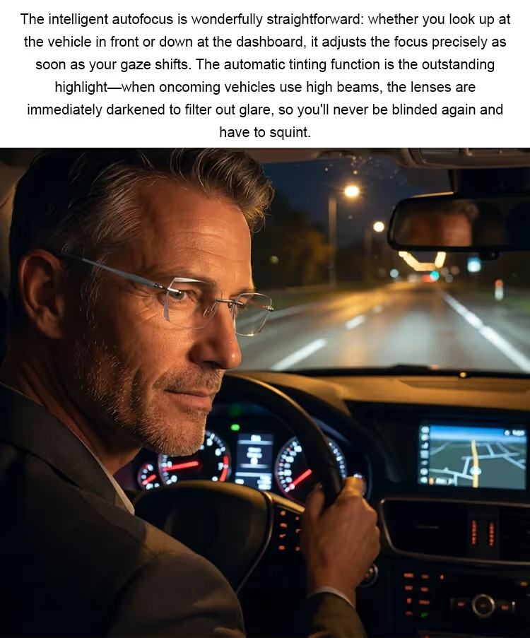 【Co-Created by Designers】Gypsophila Smart Zoom and Color-Changing Reading Glasses, Auto Focus Distance Near Progressive Multi-focus HD Vision - 19