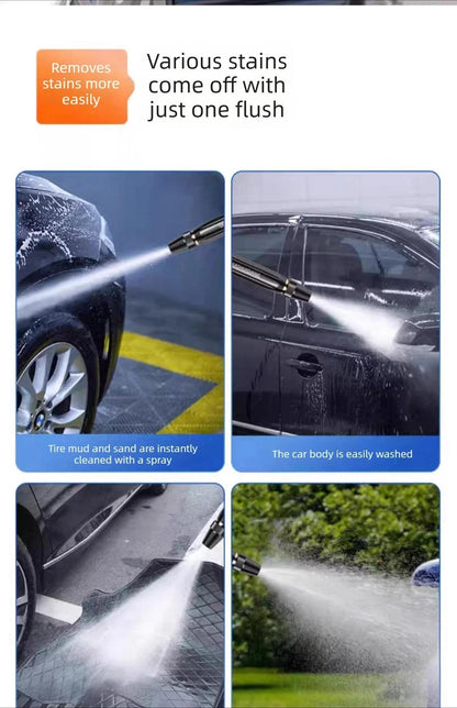 🎉Home high-pressure car wash water gun with booster nozzle and hose, a must-have for watering plants and vegetables, and car washing.👍💦