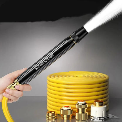 🎉Home high-pressure car wash water gun with booster nozzle and hose, a must-have for watering plants and vegetables, and car washing.👍💦