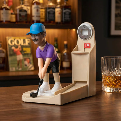 ⛳Golf Bottle Opener with Mini Golfer Game, Fun Beer Bottle Cap Launcher & Collector