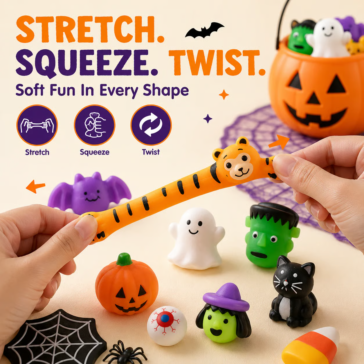 🔥Last Day 50% OFF - 🎃 30PCS Halloween Mochi Squishy Toys - 30pcs