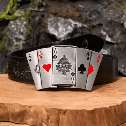 RetroCraft Knife Belt – Classic Leather with Hidden Folding Blade