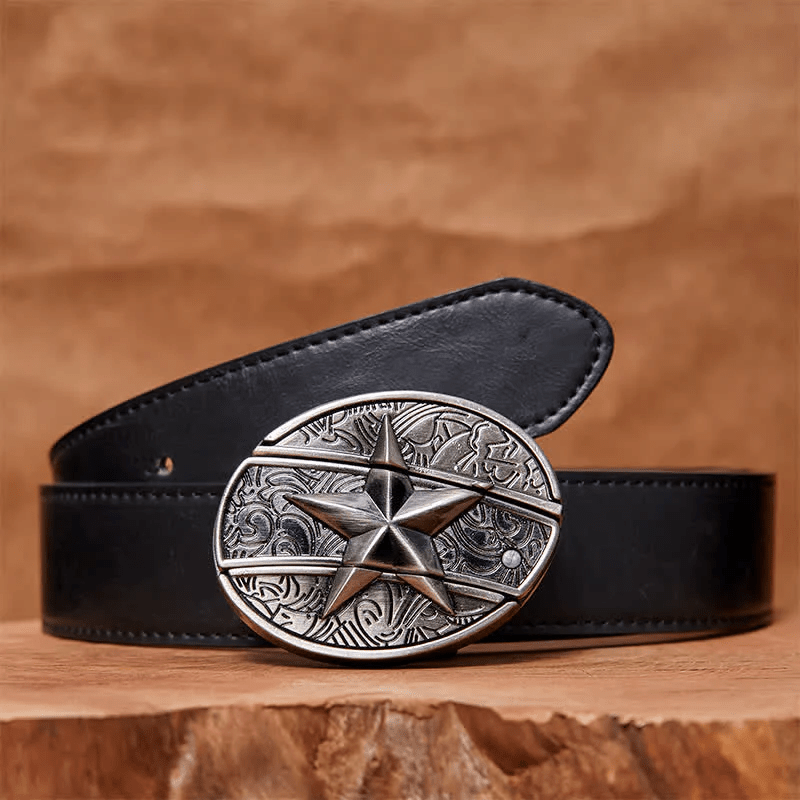 RetroCraft Knife Belt – Classic Leather with Hidden Folding Blade